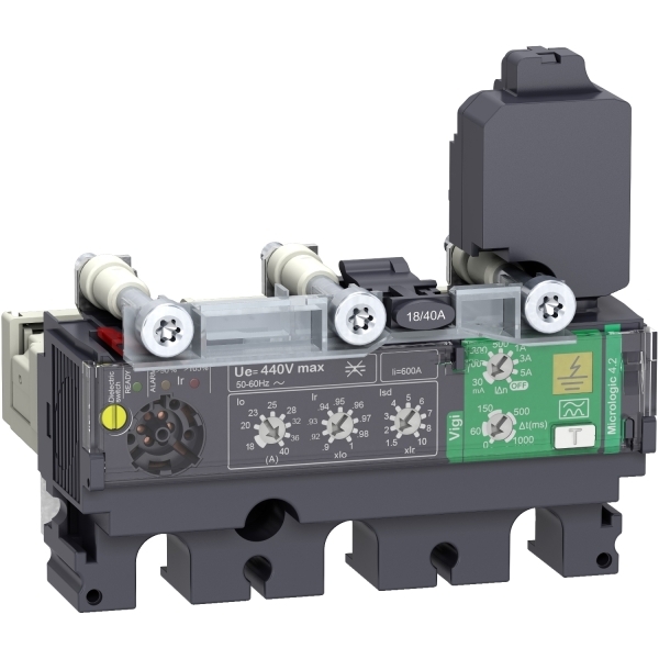 Déclencheur différentiel Vigi 3P3D 40A MICROLOGIC 4.2 NSX100-250
