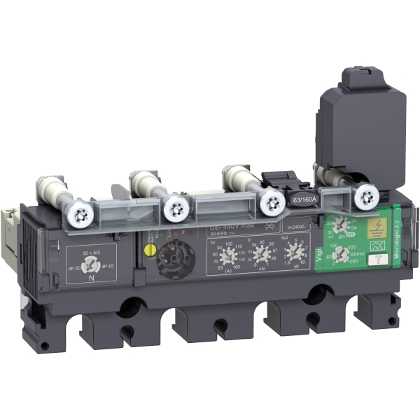 Déclencheur différentiel Vigi 4P4D 100A MICROLOGIC 4.2 NSX160-250