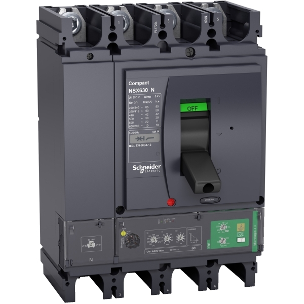 Disjoncteur ComPacT différentiel Vigi NSX630N ML 4.3 570A 4P 50KA