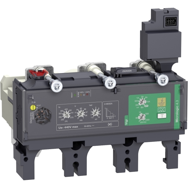 Déclencheur différentiel Vigi 3P3D 570A MICROLOGIC 4.3 NSX630