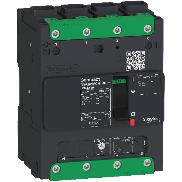 Disjoncteur ComPacT NSXM 160H TM100D 4p3d racc Elink