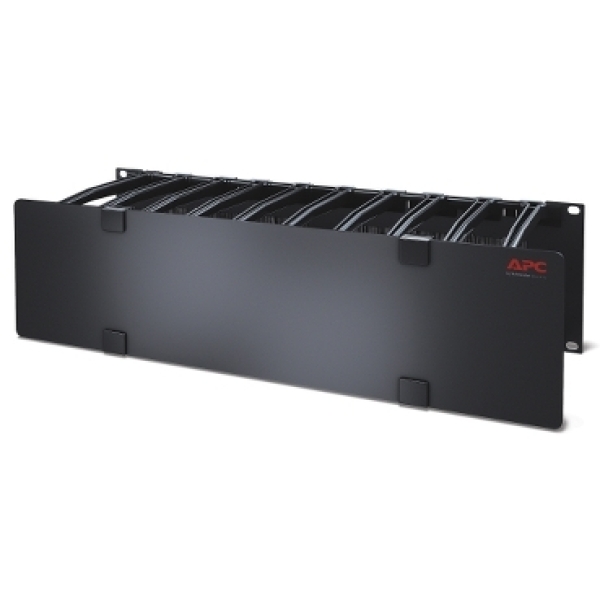 Passe-câbles horizontal - 3U - 15 cm de profondeur - à un seul côté avec capot