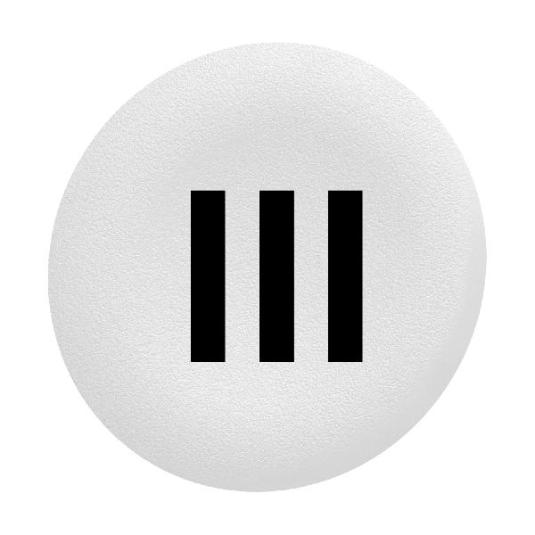 Harmony - capsule bouton poussoir - Ø22 - affleurant lisse - 'III' - blanc