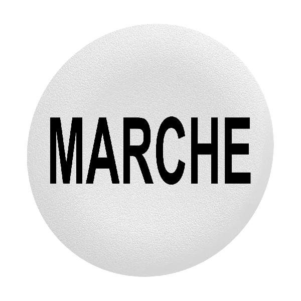 Harmony - capsule bouton poussoir - Ø22 - affleurant lisse - 'MARCHE' - blanc