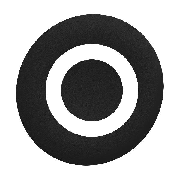 Harmony - capsule bouton poussoir - Ø22 - affleurant lisse - 'O' - noir