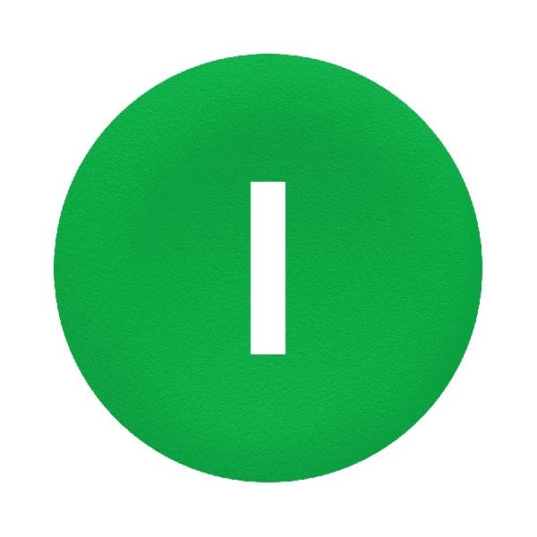 Harmony - capsule bouton poussoir - Ø22 - affleurant lisse - 'I' - vert