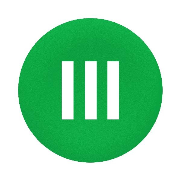Harmony - capsule bouton poussoir - Ø22 - affleurant lisse - 'III' - vert