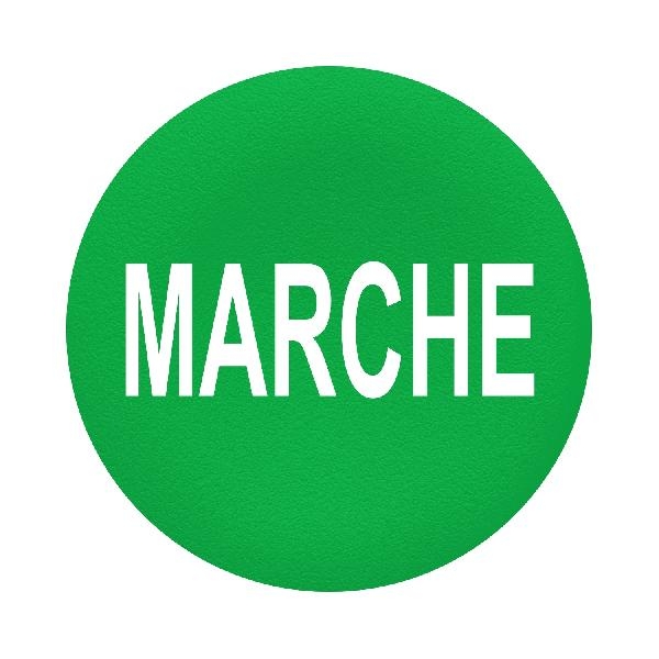 Harmony - capsule bouton poussoir - Ø22 - affleurant lisse - 'MARCHE' - vert