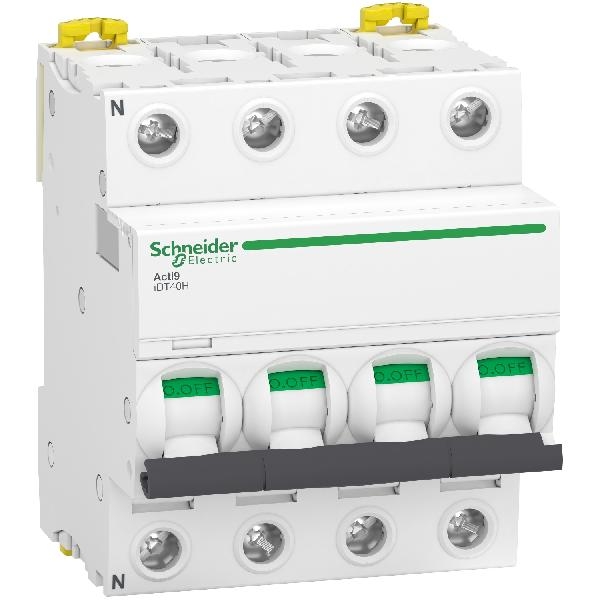 A9P26440 SCHNEIDER Disjoncteur modulaire iDT40H 4P 40A courbe C 15kA A9P26440 SCHNEIDER Disjoncteur modulaire iDT40H 4P 40A courbe C 15kA