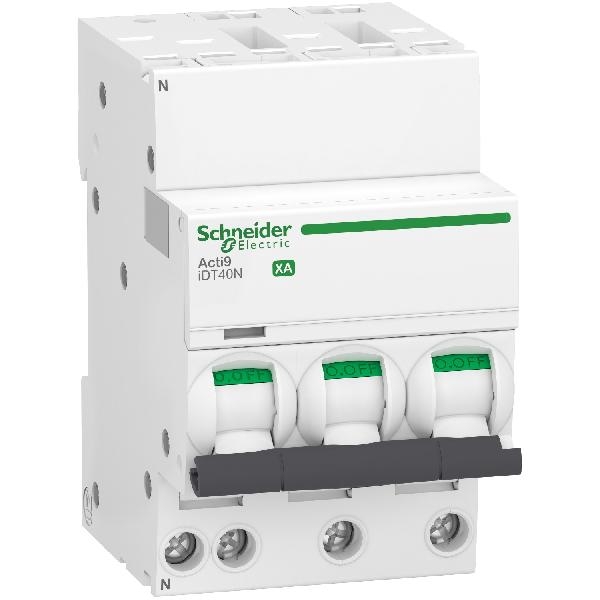 A9PA4725 SCHNEIDER Disjoncteur modulaire iDT40N XA 3PN courbe C 25A 10kA
