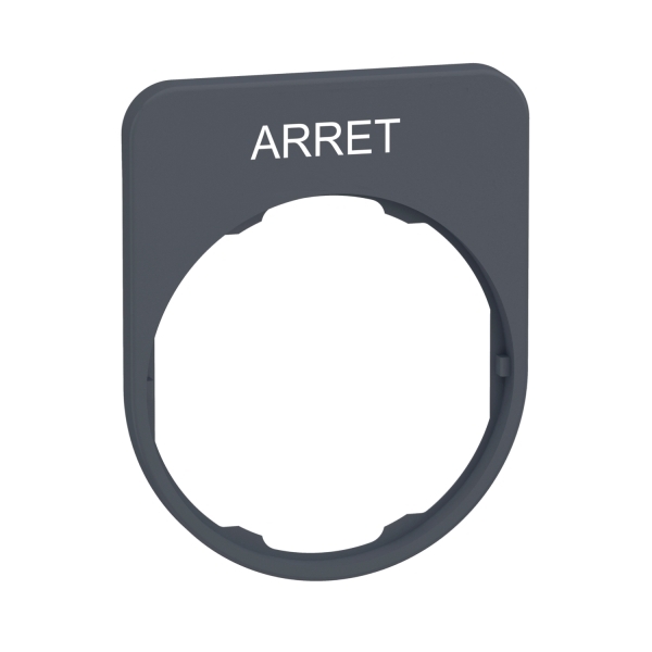 LEGEND PLATE WITH ARRET MARKING