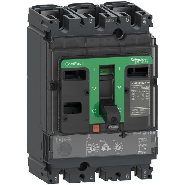Disjoncteur ComPacT NSX100HB1 3P3D 25A ML.2.2M 85KA