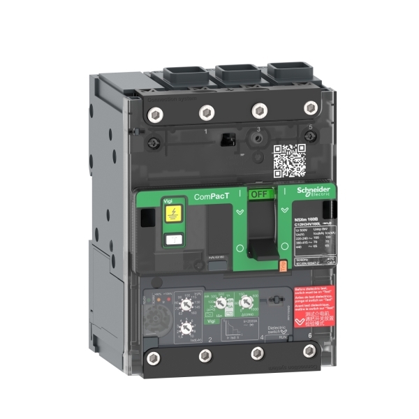 C12F34V160L SCHNEIDER Disjoncteur différentiel Vigi NSXmF 3P 160A Micrologic 4.1 36KA ELINK
