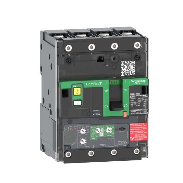 C12F44V160B SCHNEIDER Disjoncteur différentiel Vigi NSXmF 4P4D 160A Micrologic 4.1 36KA COSSE