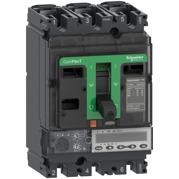 Disjoncteur ComPacT NSX250HB1 3P3D 100A ML.6.2E 85KA