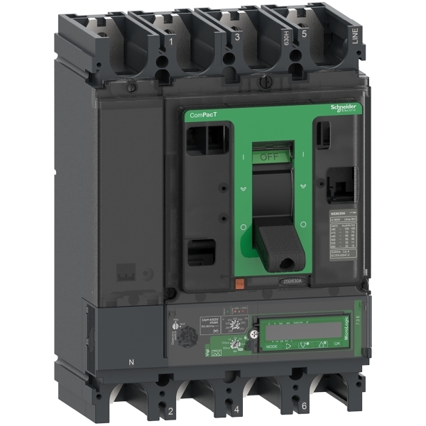 Disjoncteur ComPacT différentiel Vigi NSX630N 4P4D 570A ML.7.3 50KA