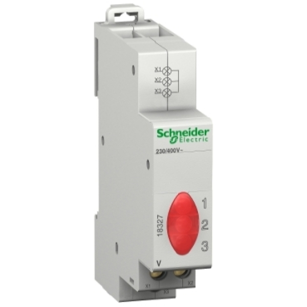 18327 SCHNEIDER VOYANT 3 PHASE ROUGE 230-400V