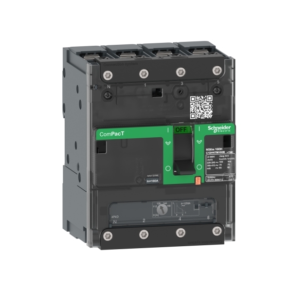 C12E6TM160B SCHNEIDER Disjoncteur modulaire NSXmE 160A 4P3D TMD 16kA