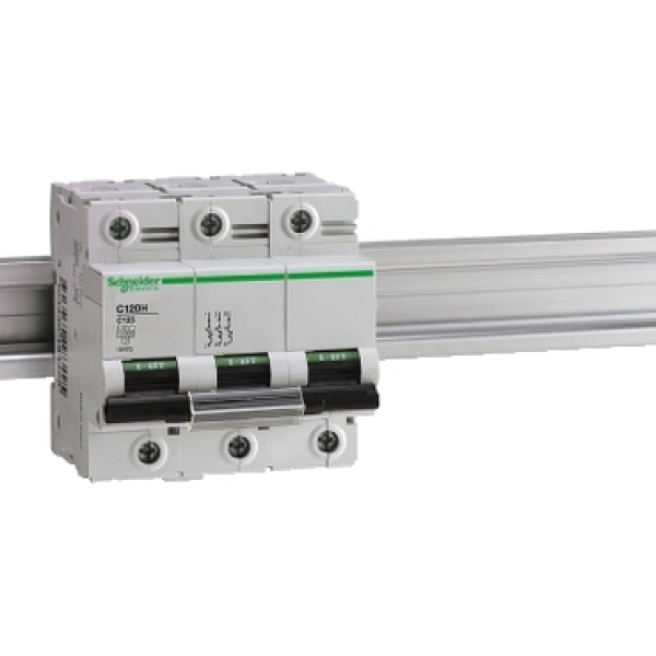 Disjoncteur modulaire C120H 3P 63A D 10000A/15KA