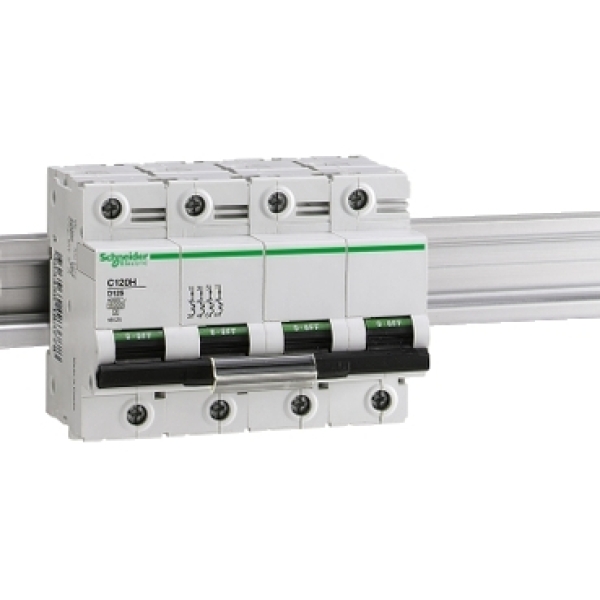 Disjoncteur modulaire C120H 4P 100A D 10000A/15KA