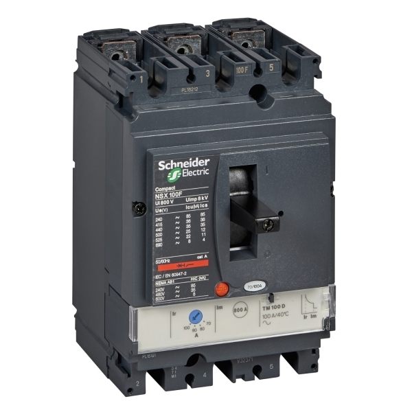 Disjoncteur ComPacT NSX100F TM50D 3P3D 36KA