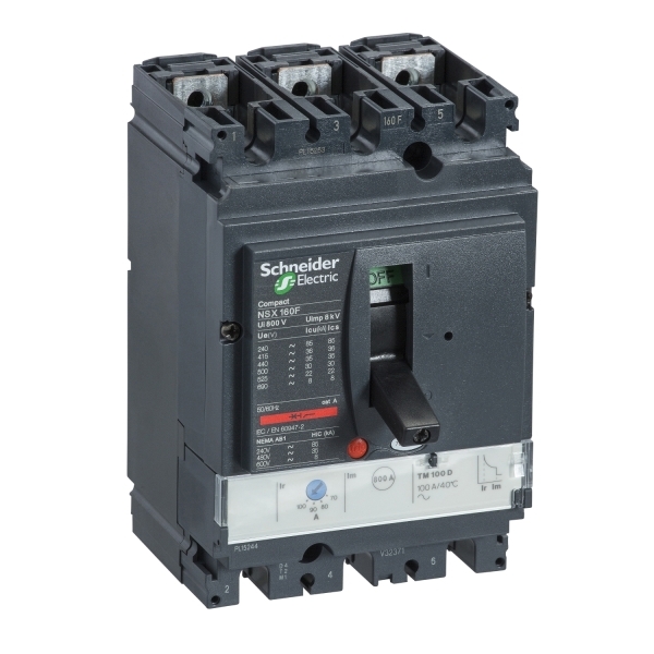 Disjoncteur ComPacT NSX160H TM160D 3P3D 70KA