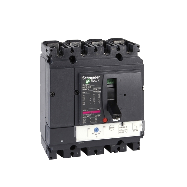 Disjoncteur ComPacT NSX160N TM100D 4P4D 50KA
