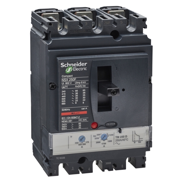 Disjoncteur ComPacT NSX250F TM250D 3P3D 36KA