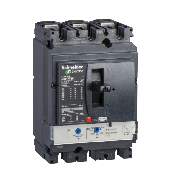 Disjoncteur ComPacT NSX250H TM125D 3P3D 70KA