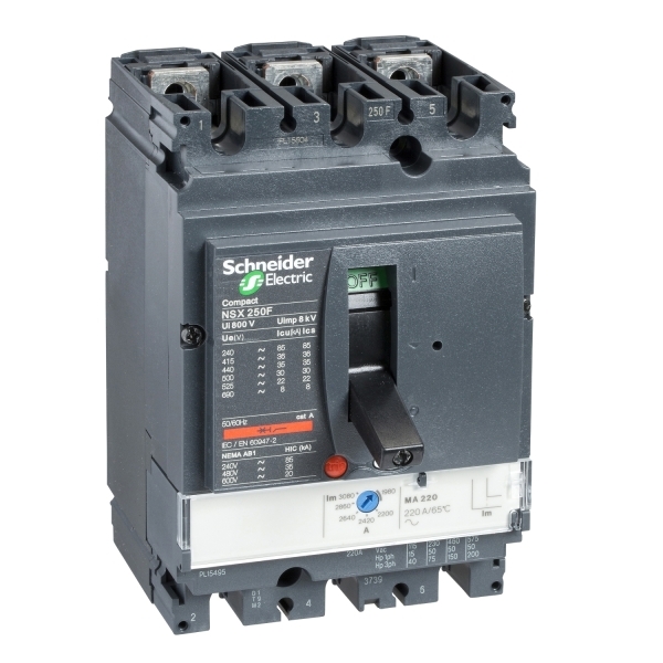Disjoncteur ComPacT NSX250H MA 150A 3P3D 70KA