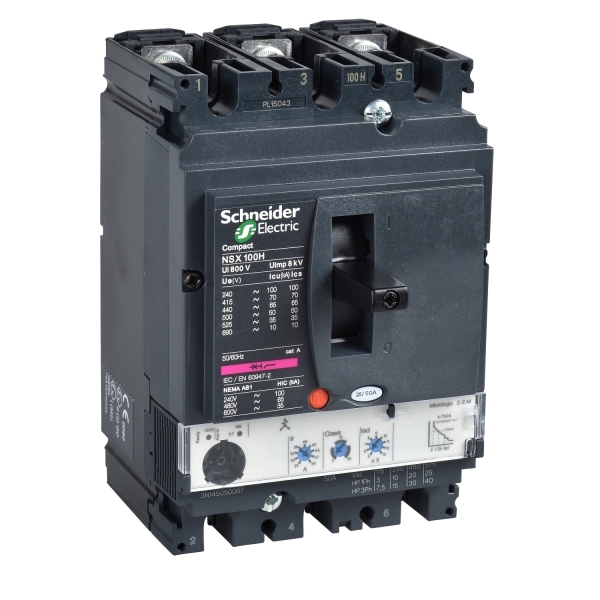 Disjoncteur ComPacT NSX250H MIC 2.2 250A 3P3D 70KA
