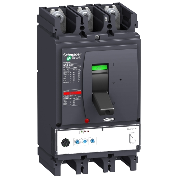 Disjoncteur ComPacT NSX630H MIC 2.3 630A 3P3D 70KA