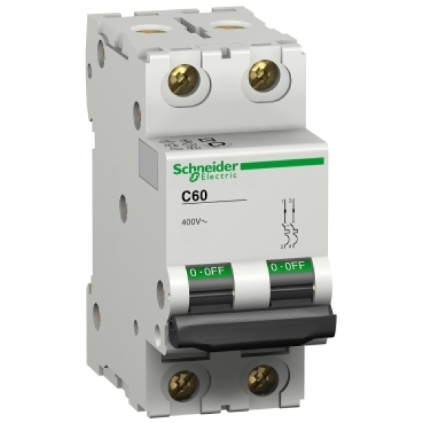 Disjoncteur modulaire C60L 2P 6A C 20000/25kA