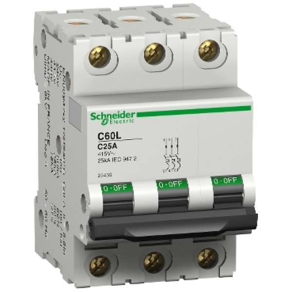 25440 SCHNEIDER Disjoncteur modulaire C60L 3P 32A courbe C 15000/25kA