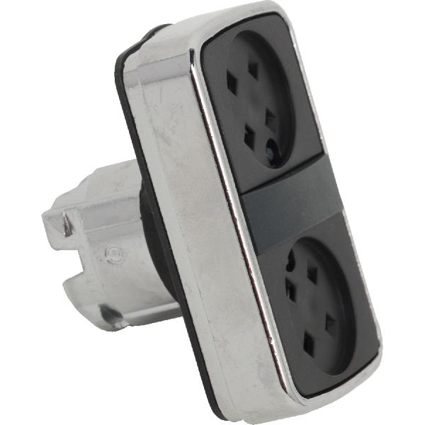 BOUTON DOUBLE METALLIQUE