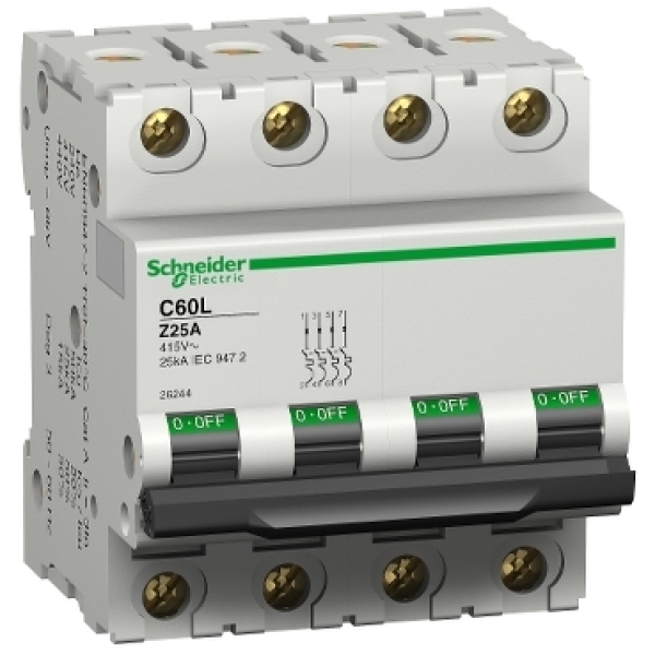 26245 SCHNEIDER Disjoncteur modulaire C60L 4P 32A Z 25kA