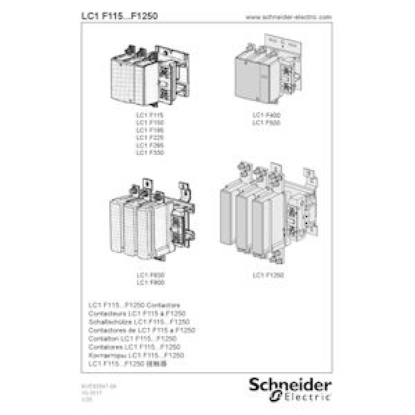 LC1F5004FWS225 SCHNEIDER Contacteur LC1F 4P