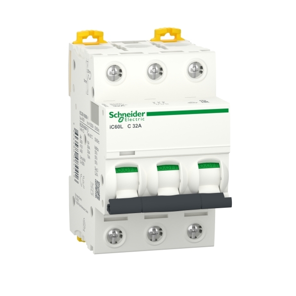 Disjoncteur modulaire IC60L 3P 32A courbe_C 15000A/20KA