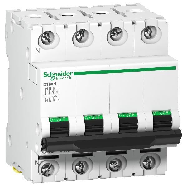 Disjoncteur modulaire DT40 4P 40A C 4500A/6KA
